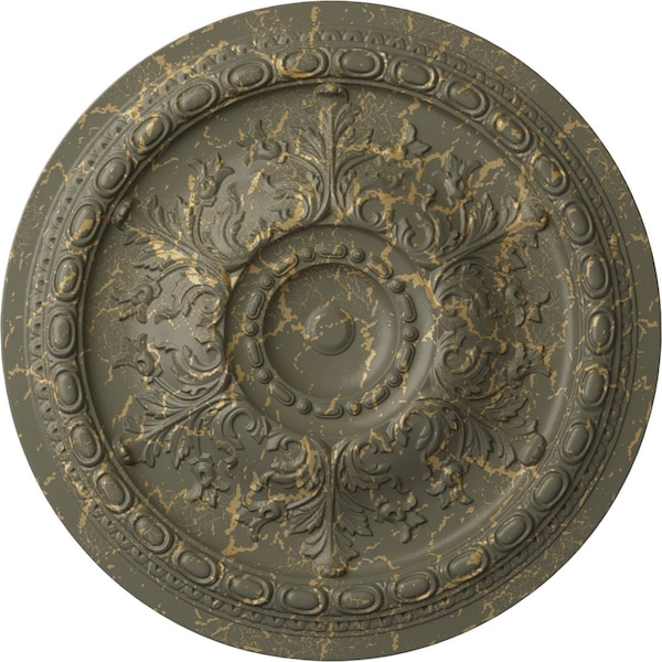 Ekena Millwork Oslo Ceiling Medallion (Fits Canopies up to 7 5/8"), 38 3/8"OD x 2 7/8"P, Witch Hazel Crackle CM38OSWHC - main